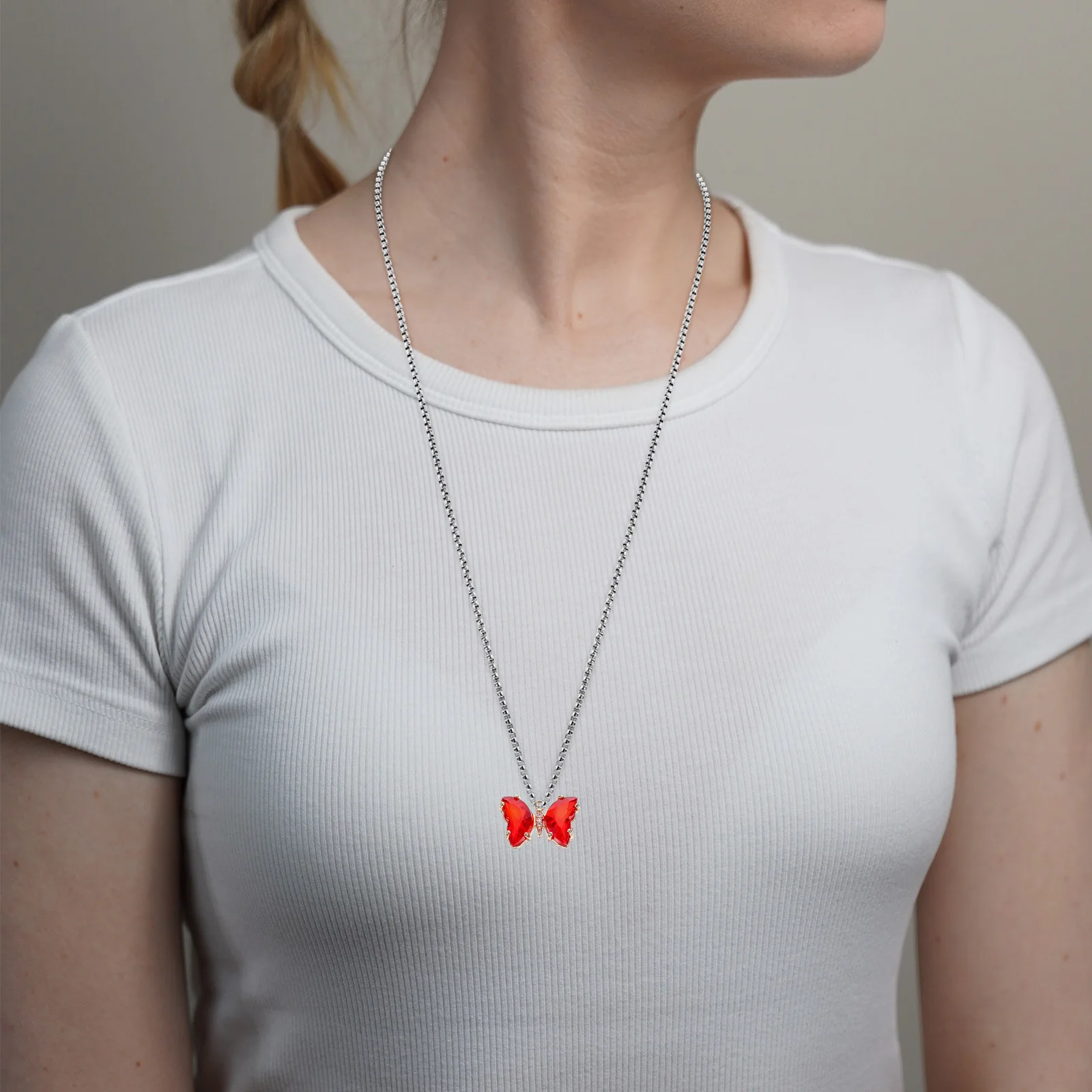 

10Pcs Crystal Glass Butterfly Pendant Charms Delicate DIY Jewelry Making Hanging Decorations Necklace Keychain Craft Supply