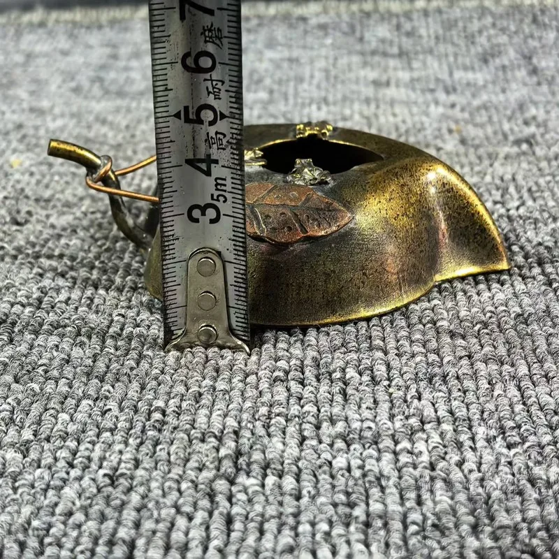 Traditional handcrafted brass stationery items, water drop pot, longevity peach-shaped inkstone dropper for collectio