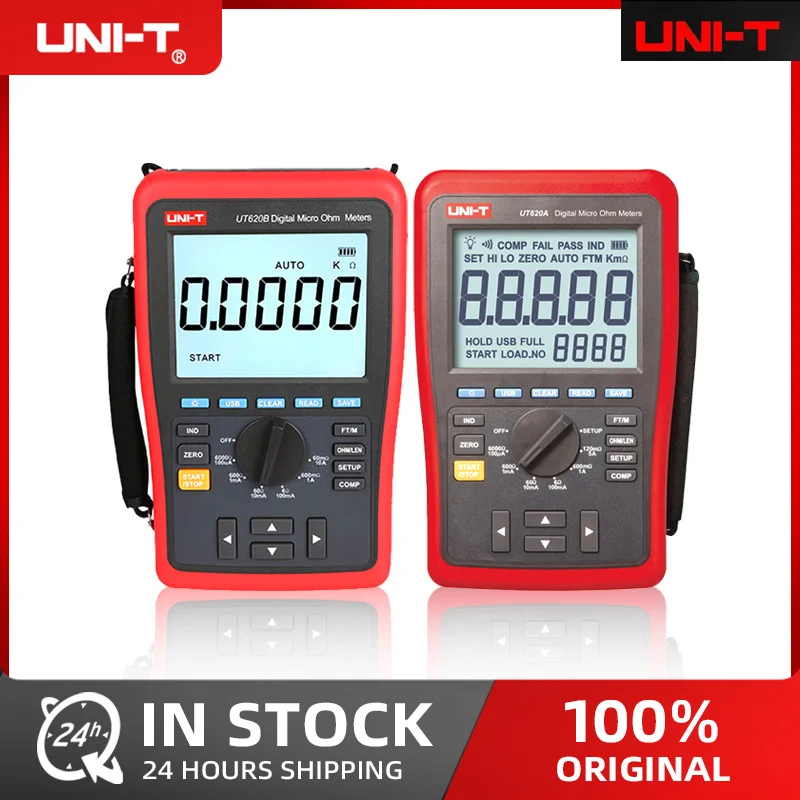 UNI-T UT620A /B  Industrial Micro Ohm Meter Manual Range DC Low Resistance Measuring Tester Data Storage USB Transfer Data Hold