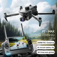 High-end Professional GPS Drone with Screen, Remote Control, Digital Image Transmission, Brushless RC Quadcopter Toy, 8K, P7 MAX