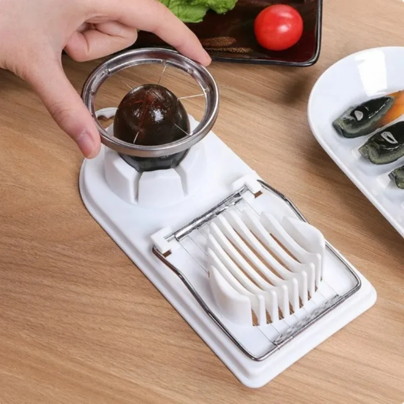 Multifunctional Egg Slicers Stainless Steel Slicer Fancy Splitter Egg Cutting Tool Home Two In One Egg Cutter Kitchen Gadgets image 4
