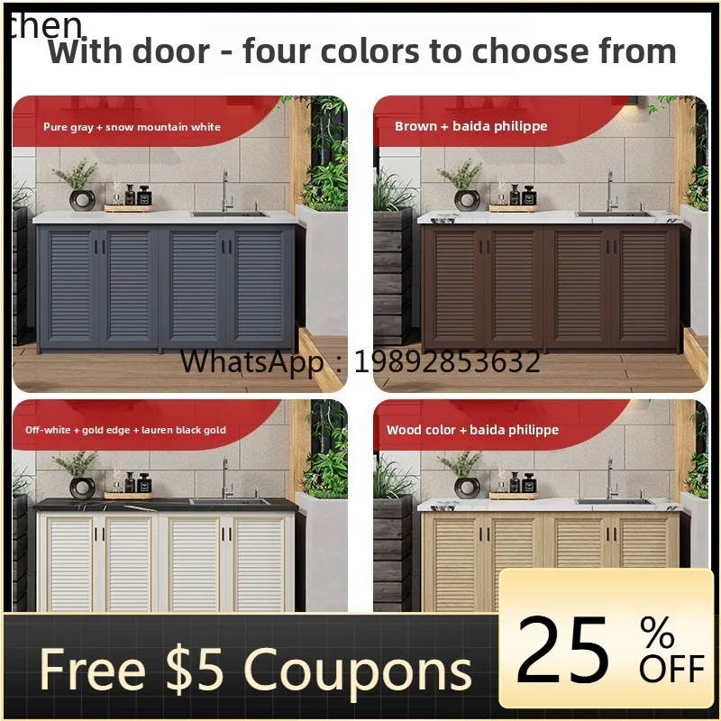 

Balcony Washing Machine Cabinet Combination Outdoor Patio Waterproof Sunscreen with Washboard Washbasin Cabinet