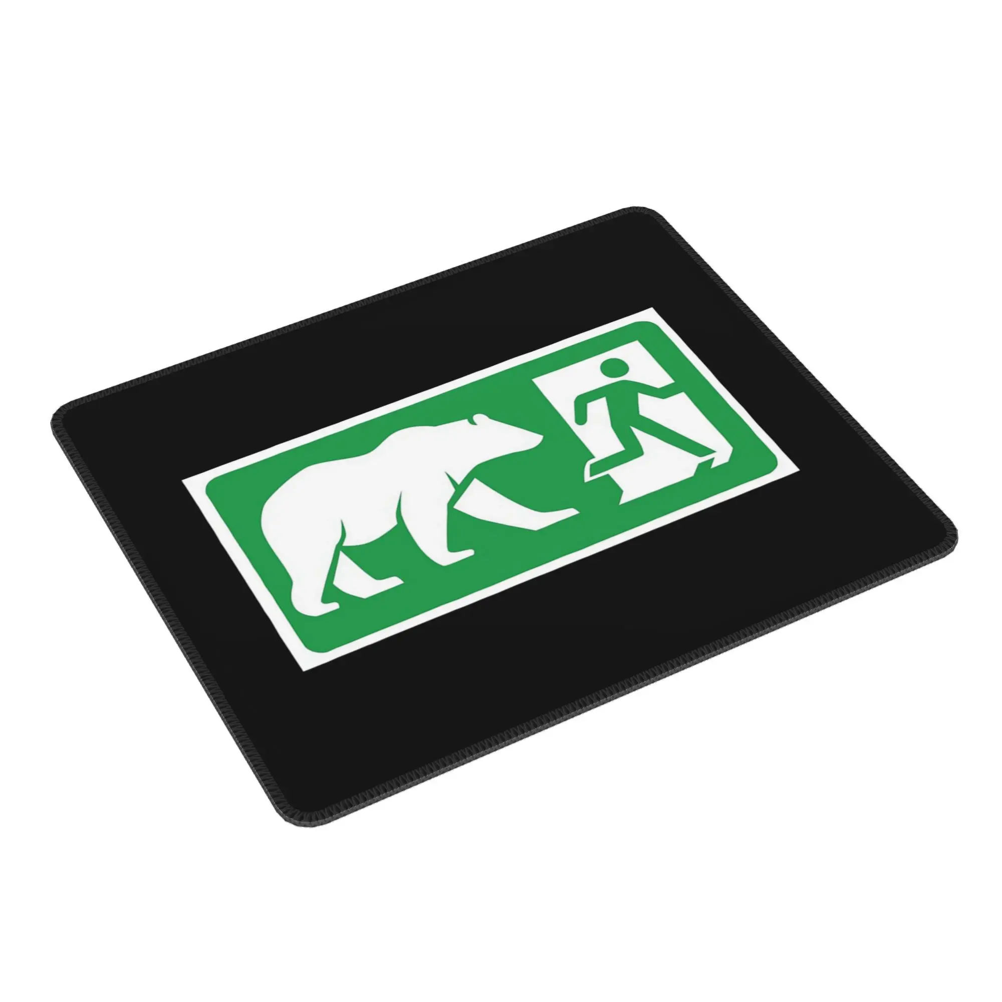 곰이 쫓는 출구 표시 마우스 패드 컴퓨터 키보드 마우스 매트 게이머 PC 노트북 책상 매트 사무용품 테이블 매트