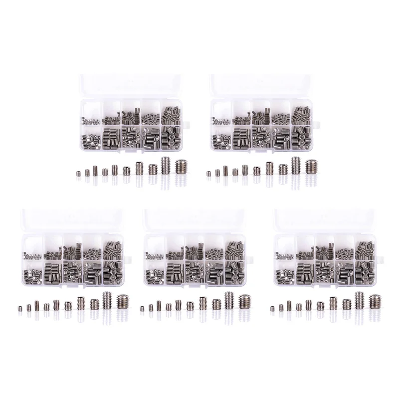 

ABRU-1000 шт., установочные винты из нержавеющей стали 304, набор винтов с шестигранной головкой, набор M3//M5/M6/M8