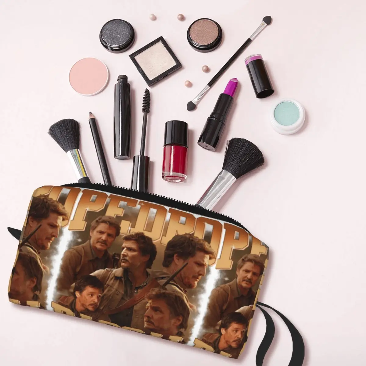 Pedro Anor, The Last Of Us, bolsa de cosméticos de estilo Vintage Bootleg, bolsas de maquillaje para mujer, bolsa de aseo diaria de viaje, Organizador