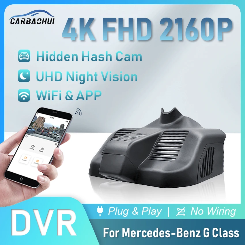 4K 2160P Car DVR Video Recorder Wifi DVR Plug and play Dash Cam Dual Lens For Mercedes-Benz G Class G500 G350 G350d G55 G63 G65