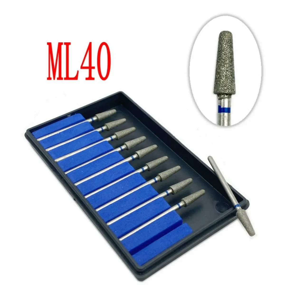 10 teile/satz ml40 Dental labor teil galvani siert Diamant punkt polierer Dentals langsames Handstück HP Bohrer Nagel bohrer