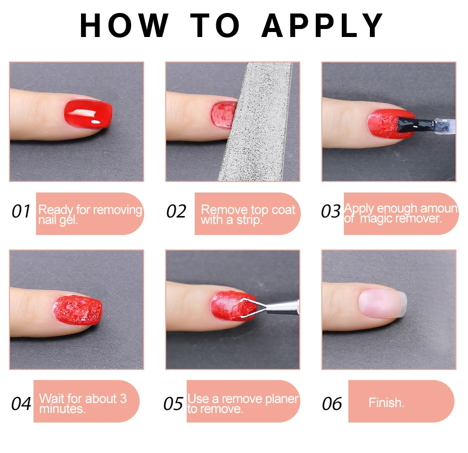 NAILCO-esmalte de Gel mágico, 15ml, capa Base superior limpia, barniz semipermanente UV para remojar, herramienta de eliminación de manicura, producto en Gel