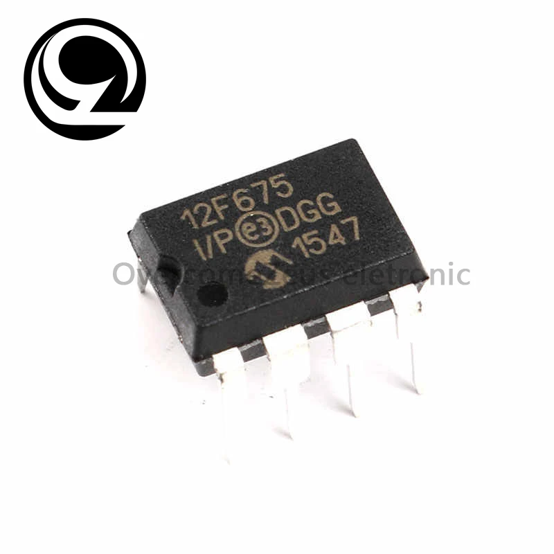 Original genuíno em linha PIC12F675-I P microcontrolador flash de 8 bits MCU DIP-8