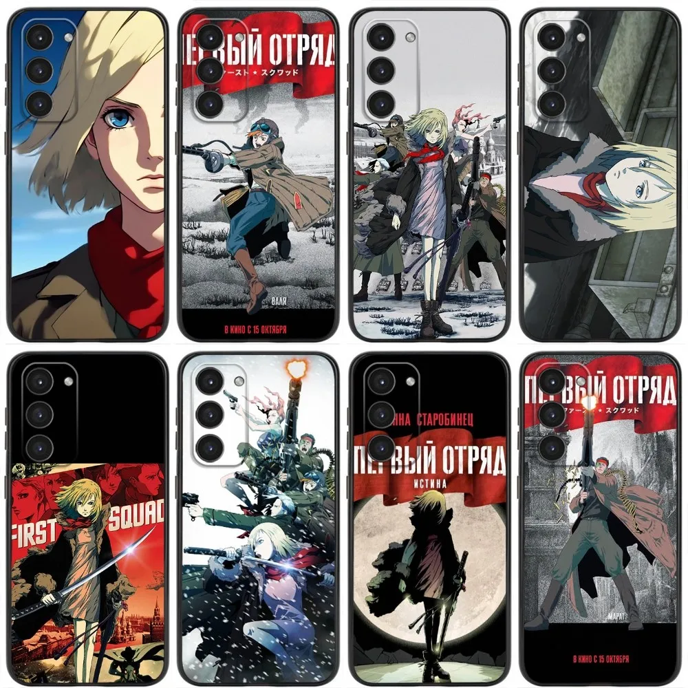 

First S-Squad Phone Case For Samsung Galaxy A20,A21s,A22,A31,A32,A52,A53,A72,73,A80,A91 Soft Liquid Silicone Black Cover