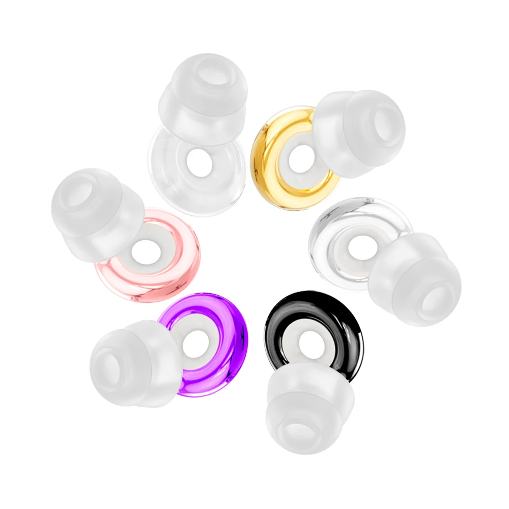 Flexible Soft Silicone Earplugs Lightweight Noise Reduction For Live Shows Office Rest Swimming Bathing Reusable Ear Protection