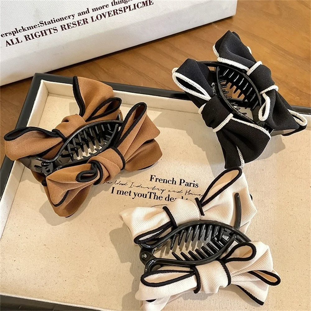 2/3 ชิ้น/เซ็ตผู้หญิง Bowknot คลิปผมน่ารักผ้า Art Double-Layer Bowknot Headwear ที่สวยงามแฟชั่นอุปกรณ์เสริมผม