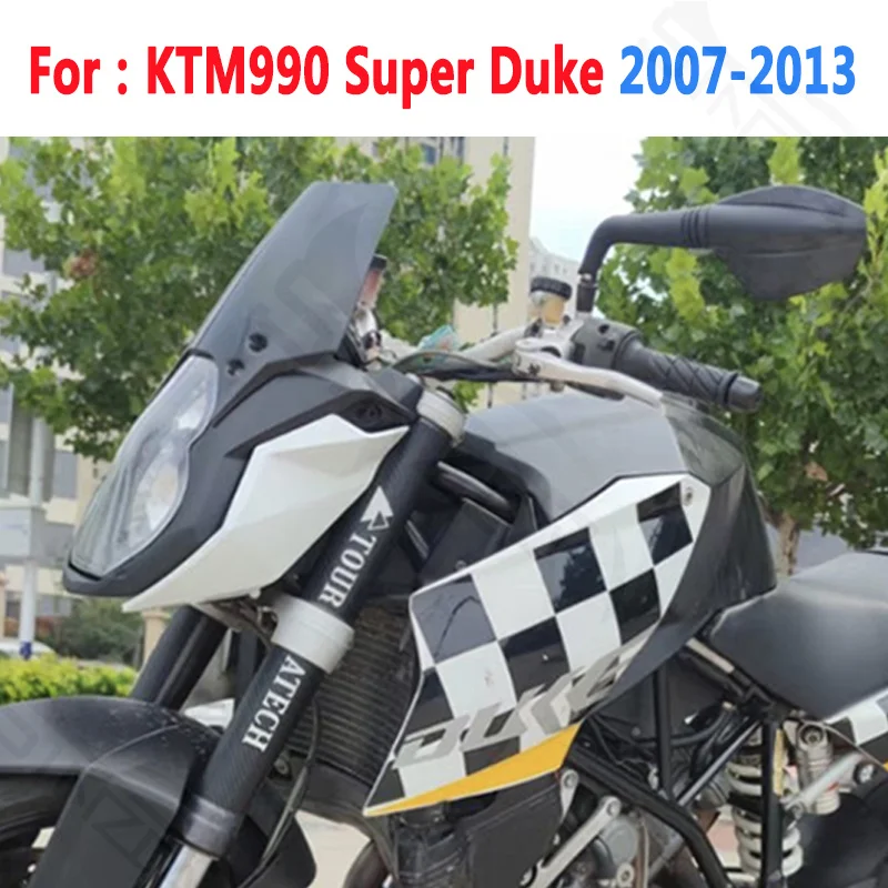 Windscreen For KTM990 KTM 990 Super Duke 2007 2008 2009 2010 2011 2012 2013 Windshield Wind Deflectors Screen Viser Visor Black