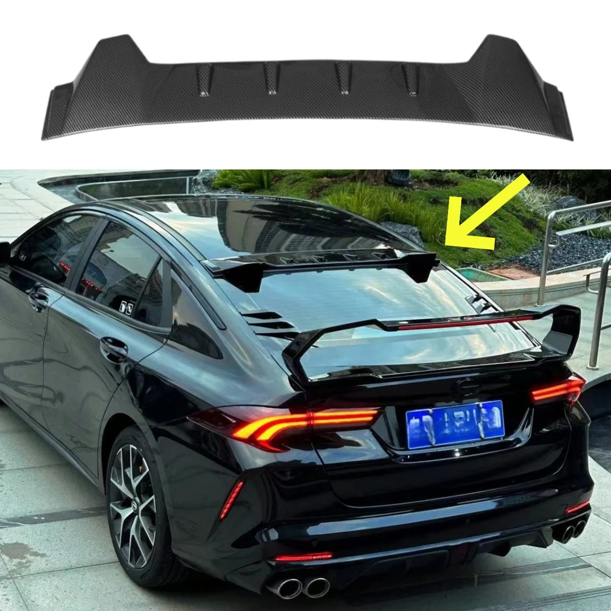 

For GAC Empow Dodge Attitude 2021- 2025 Trunk Rear Roof Window Tail Wings Car Sport Bodykit Exterior Accessories Tuning Spoiler