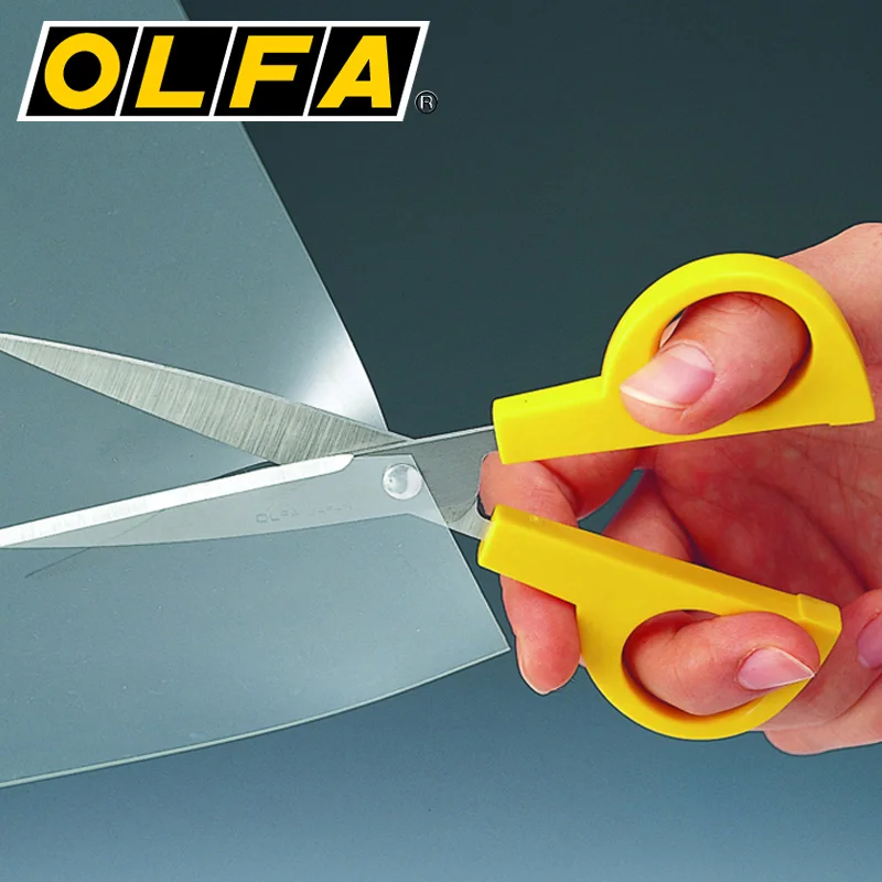 OLFA SCS-3 Fine Serrated Blade Multi-purpose Scissors Stainless Steel Serrated Anti Slip Scissors Fabric Paper Shearing Tools