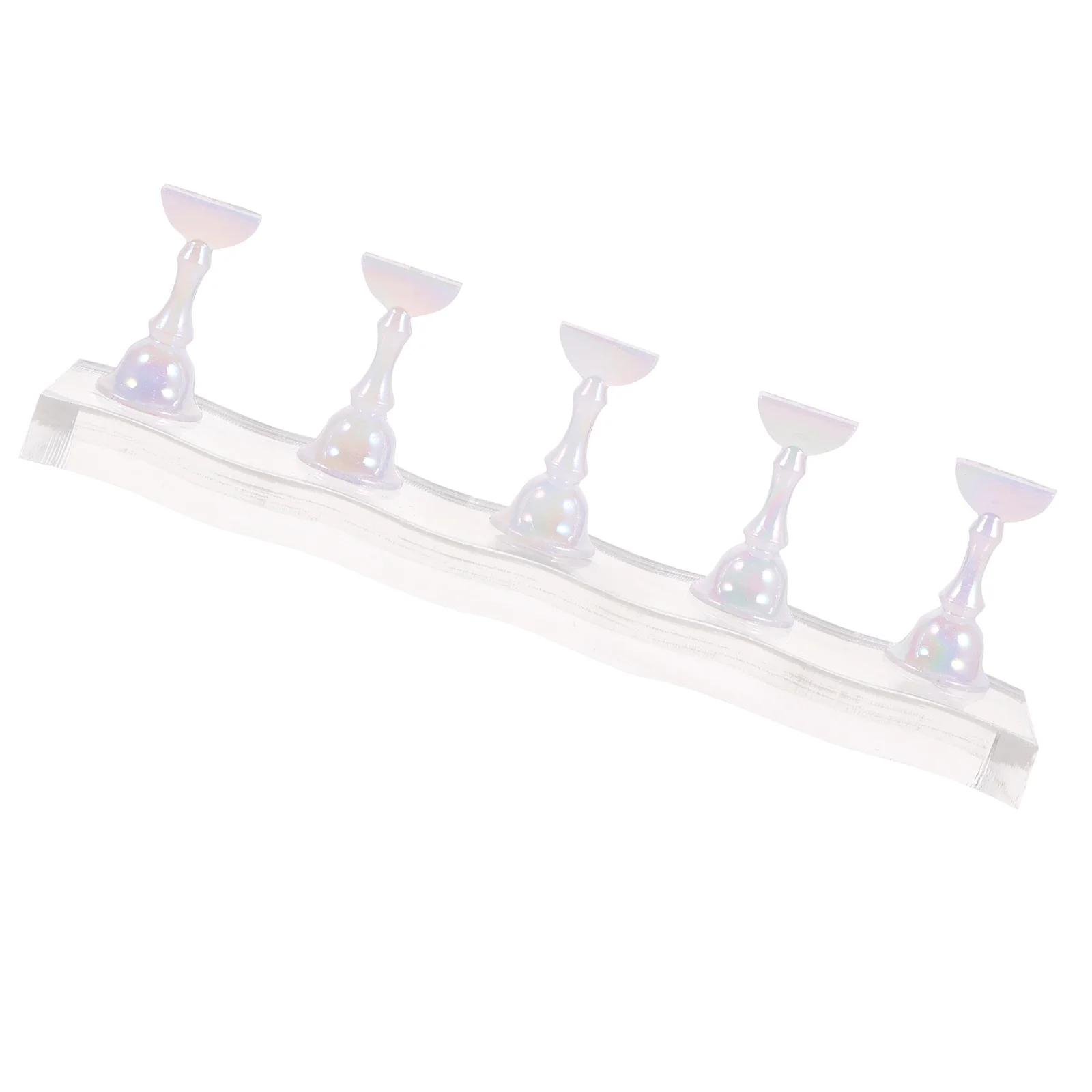 

1Set Nail Art Practice Stand Durable Acrylic Nail Tips Display Holder False Nails for Salon Reusable Manicure Tool