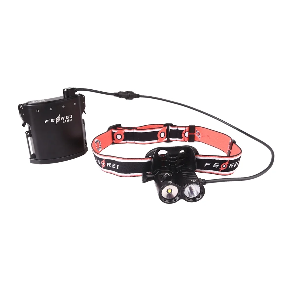 Hot selling;Waterproof Dual LED Headlamp 7-hour Rechargeable Battery Life Aviation Grade Aluminum Alloy 2800LM IPX8 50m Black Li