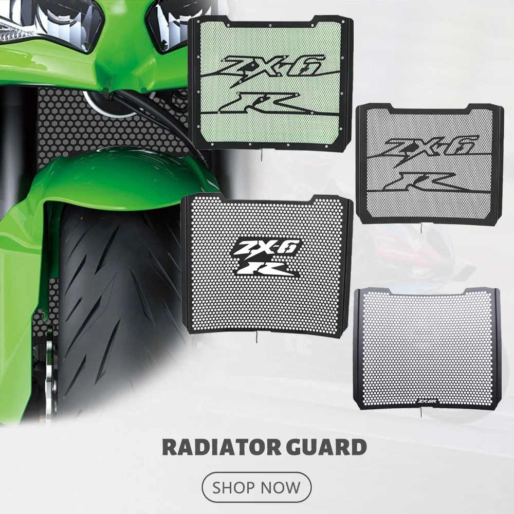 

Алюминиевая решетка радиатора для мотоциклов 2024 2025 для KAWASAKI ZX6R Ninja ZX-6R ZX636/KTR ZX6R Performance 2009-2025