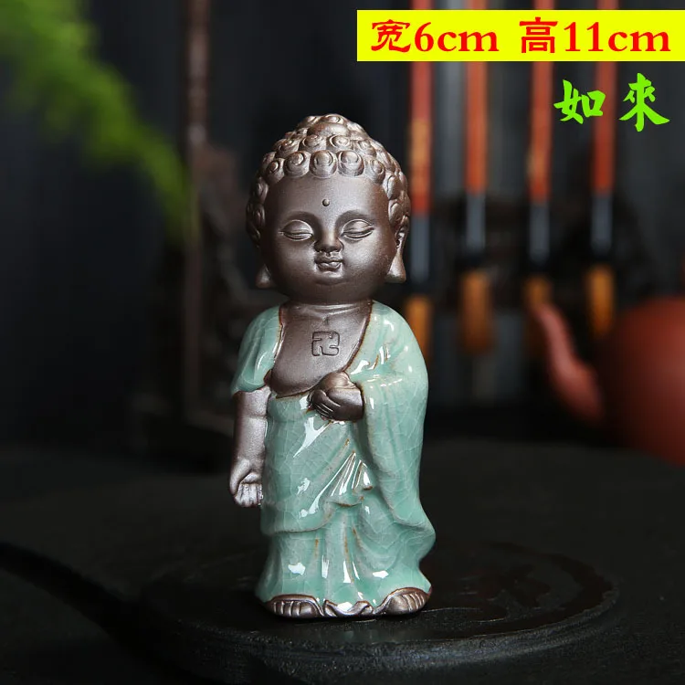 Purple Clay Tea Pet Ornament Guanyin Tathagata Buddha Little Monk Sha Mei Home Succulent Decoration Tea Pet