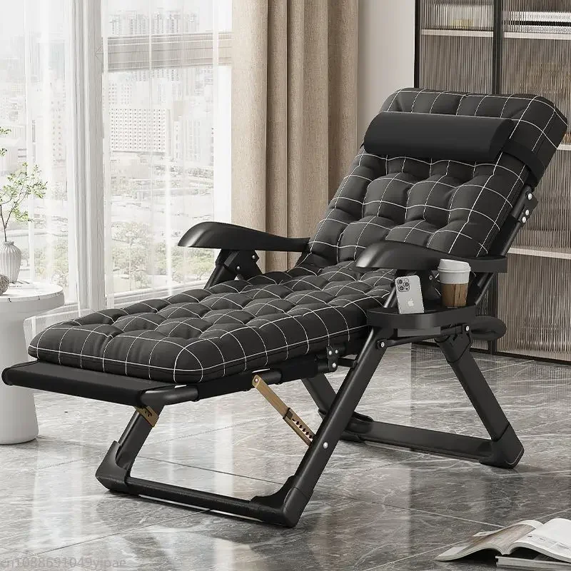 Folding Recliner Office Lunch Break Nap Summer Home Beach Portable Balcony Lounge Chair Back Lazy Furniture