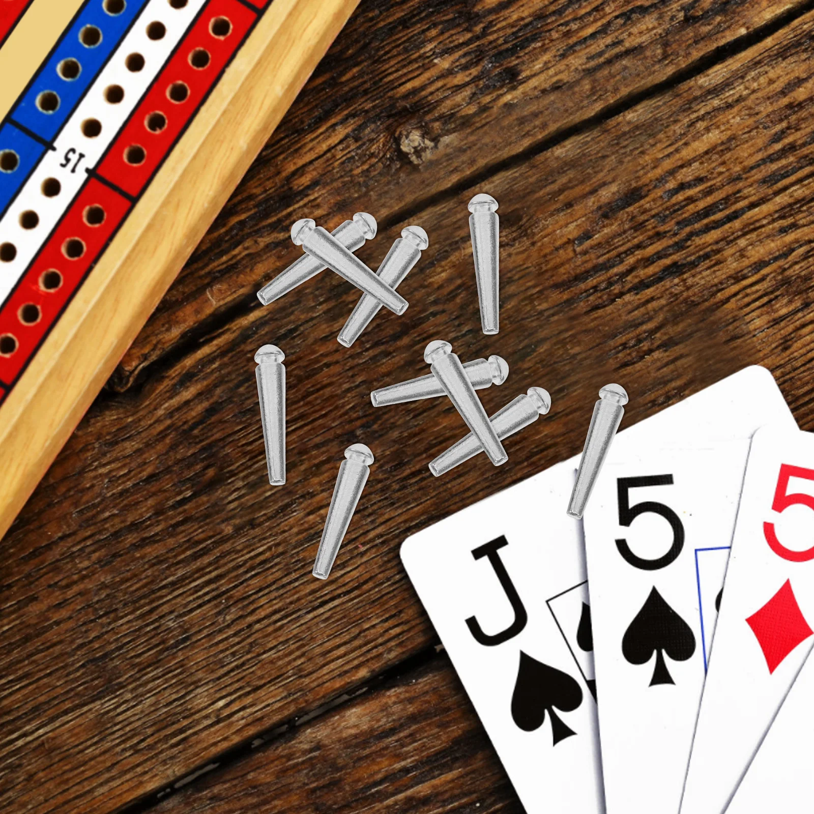 

100Pcs Metal Scoring Pegs Cards Game Portable Durable Cribbage Board Pegs Travel Game Scoring Supplies Multi Functional