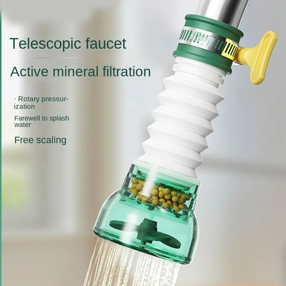 360 Degree Water Filter Tap Head Splash-proof Saving Water Faucet Filter Rotatable Retractable Tap Purifier Water Shower