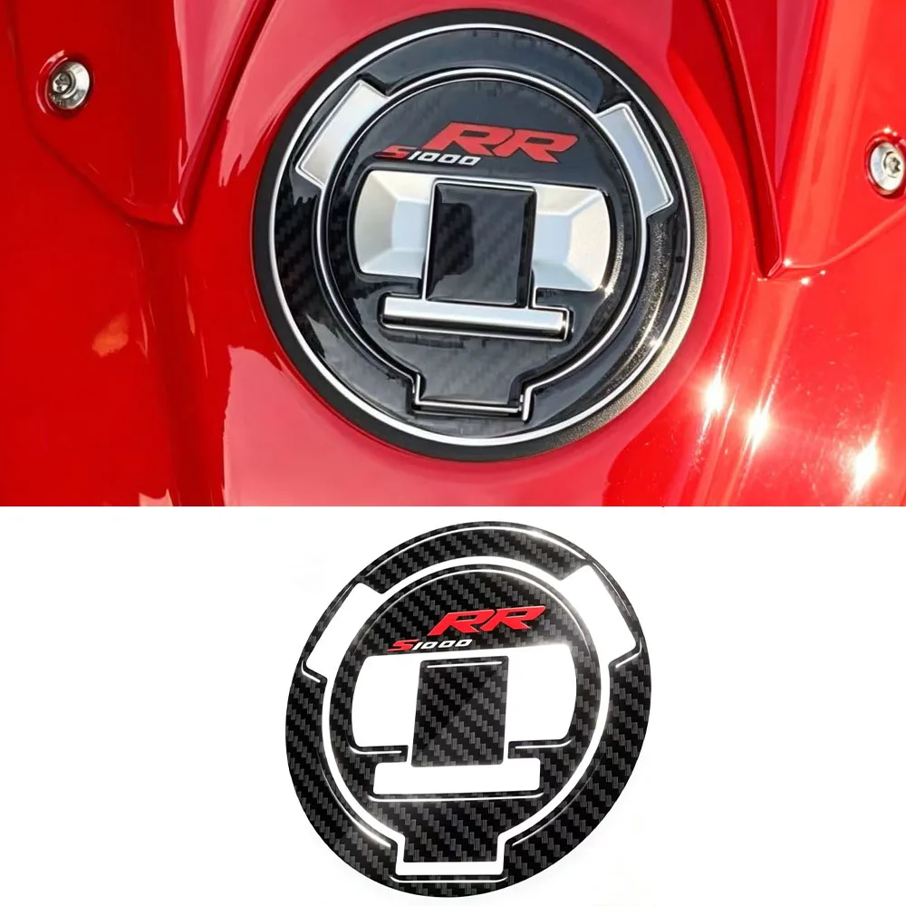 For BMW S1000RR S1000R Motorcycle 3D Carbon Fiber Fuel Tank Cap Sticker Decals For S1000 RR R 2009-2023 2024 2025 S 1000RR 1000R