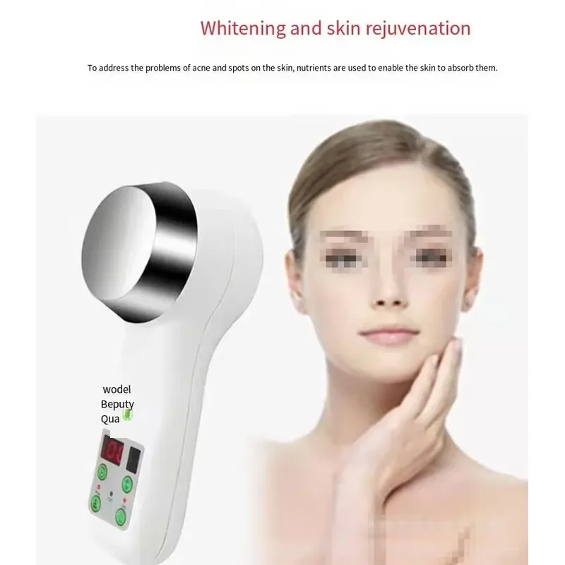 GB818 ABS Plastic Stainless Steel Ultrasonic Facial Massager-Beauty Cleanser Microcurrent Technology Acne