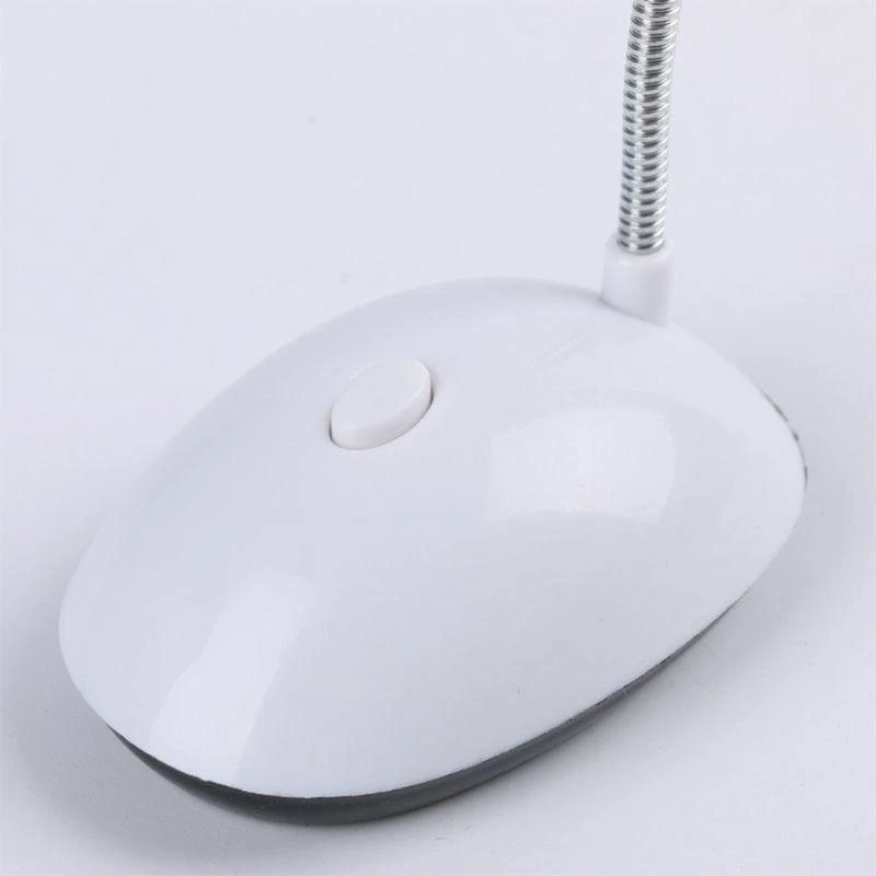 Battery Powered Mini LED Desk Lamp 360 Degree Rotation Reading Table Night Light