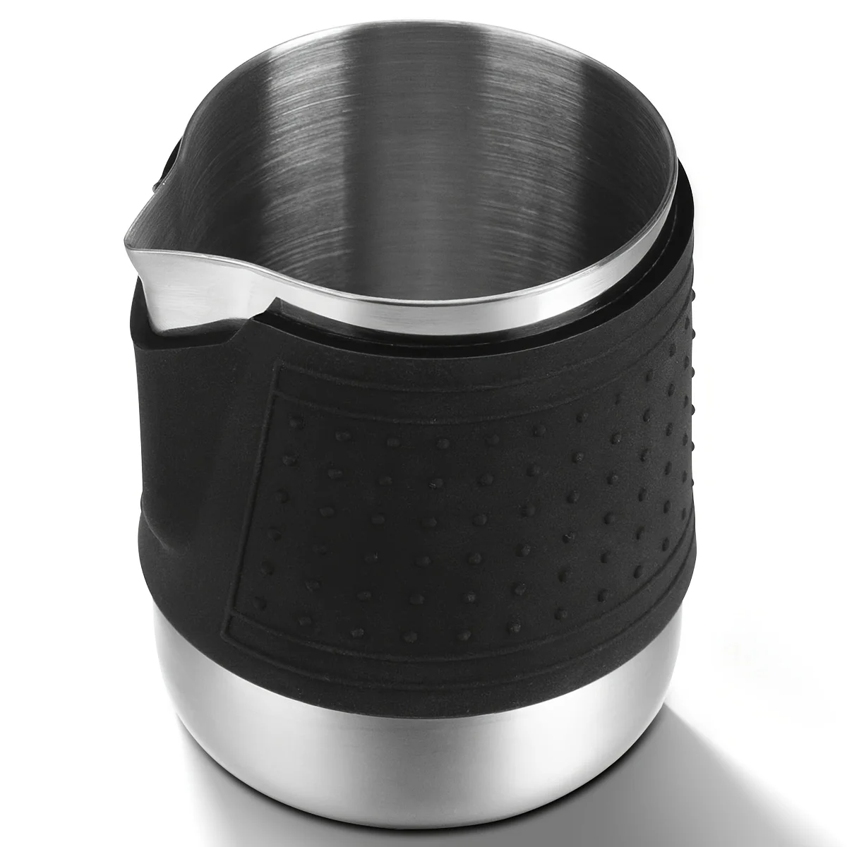 1pc Milk Frothing Pitcher with Silicone Case, 350ml Stainless Steel Milk Steamer Jug With Eagle Spout, Espresso Pitcher