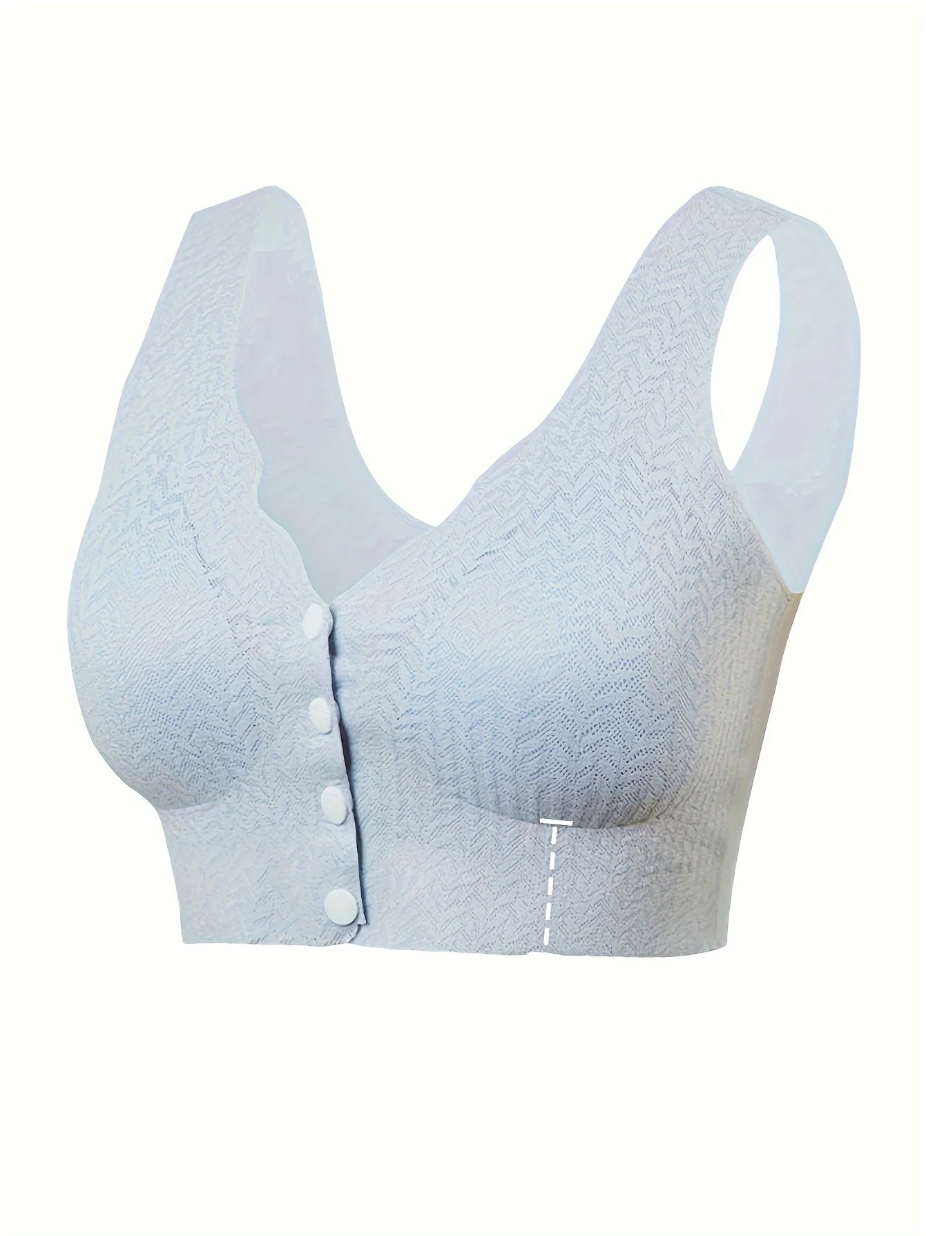 Women Plus Size Front Closure Wireless Push Up Bra Comfortable Support Ladies Daily Intimate Underwear