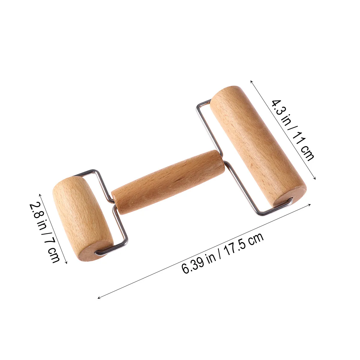 T Shape Wooden Rolling Pin Natural Wood Dough Roller For Baking Tart Ravioli Pastry Lightweight Nonstick Surface