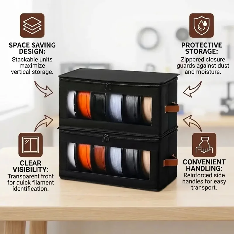 Non-woven fabric printer filament toy CD case storage bag visible foldable dustproof toy organizer