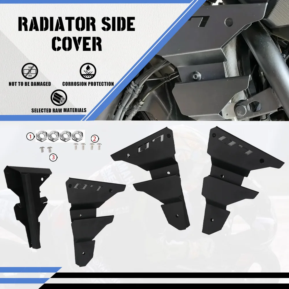 

Аксессуары для мотоциклов MT07 FZ07 для YAMAHA MT 07 2018-2020 2021 2022 2023 MT-07 FZ-07 Боковая крышка радиатора Защитная решетка