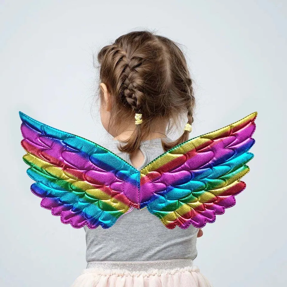 요정 천사 무지개 날개 어린이 선물, 소년 생일 파티 코스튬 축제 공연 장식, 코스프레 소품 용품