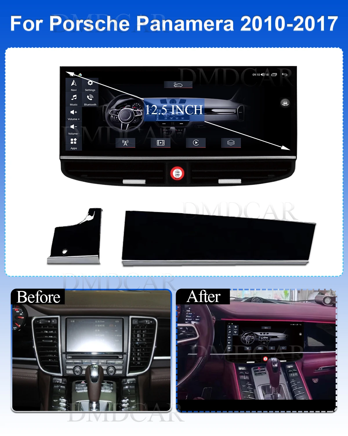 New style Android 12 Car Radio For Porsche Panamera 2010-2017 Screen Multimedia Player GPS Navigation DVD Auto Stereo Carplay 4G