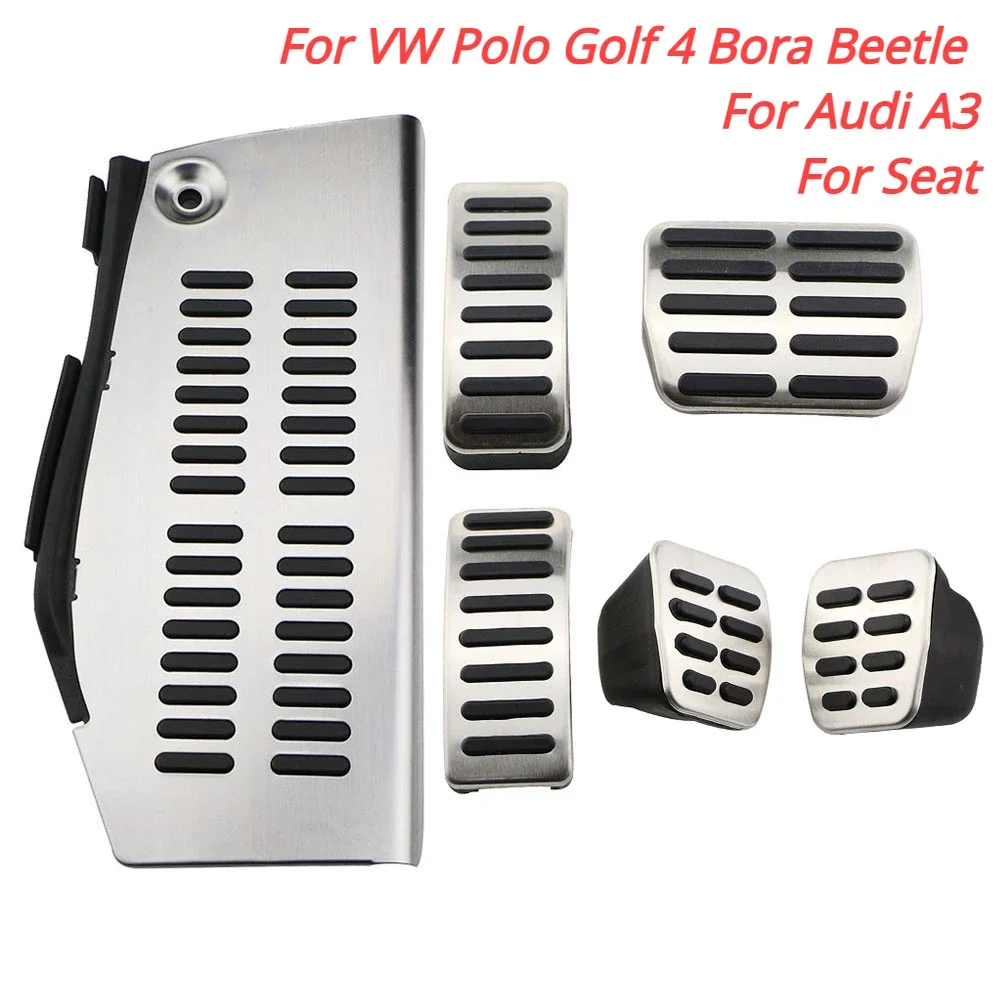 Car Pedal Stainless Steel Pad Foot Rest FOR Volkswagen Polo VW Golf 4 Bora Beetle RSi GTI R32 Audi A3 SEAT Car Styling