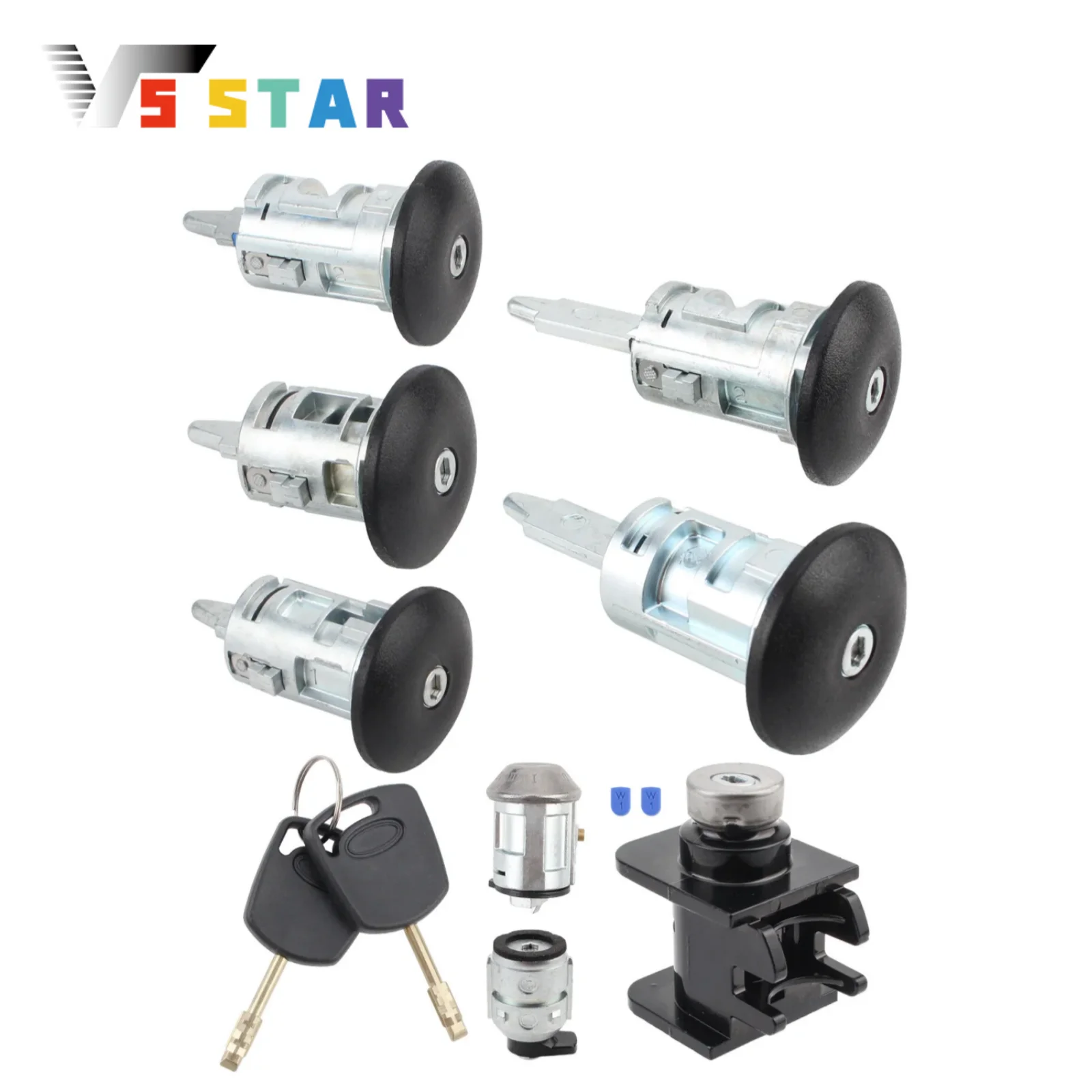 4425134 Прочный левый и правый замок топливной двери капота с 2 ключами, полный комплект замков для Ford Transit Connect Sliver 2002-2013 гг.