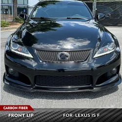 Car Front Bumper Lip Spoiler for LEXUS IS F Sedan 4-Door 2011-2012 Real Carbon Fiber Car Front Racing Spoiler Splitters Chin Lip