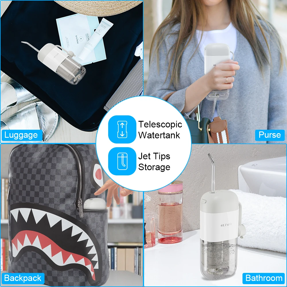 هولماي عن طريق الفم الري المحمولة منظف الأسنان الري القابلة لإعادة الشحن جهاز تنظيف الأسنان بالماء نفاثة مياه للأسنان المياه لتبييض الأسنان