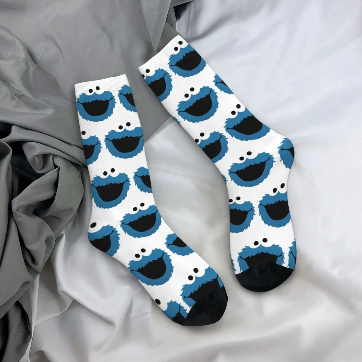 Cookie Monster Socks Harajuku Super Soft Stockings All Season Long Socks Accessories for Unisex Birthday Present