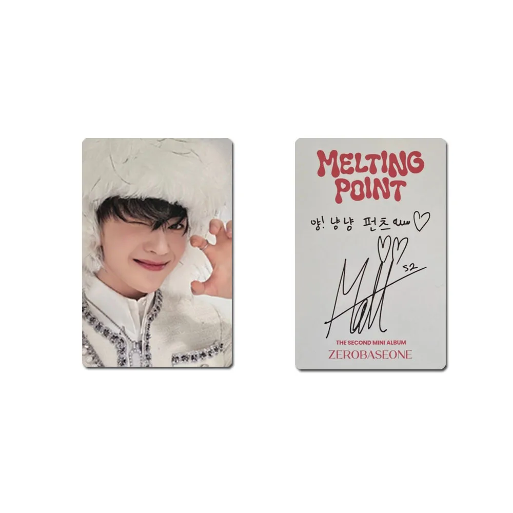 9Pcs/Set KPOP Zerobaseone Melting Point 2rd Album Selfie Photocards Zhanghao Gunwook Matthew Lomo Cards Charm Postcard Fans Gift