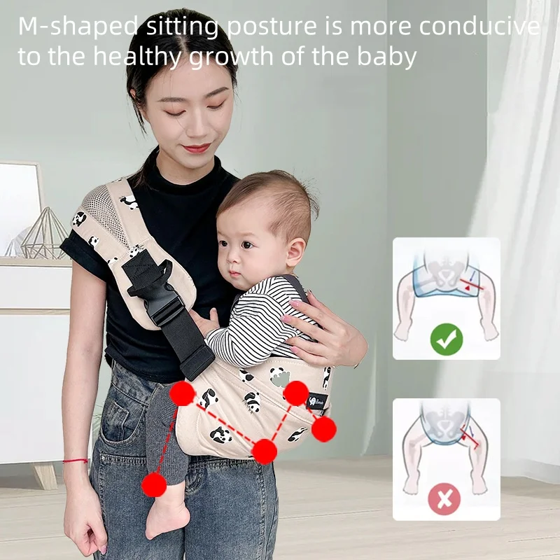 6-18 months baby single shoulder strap front hug wrap baby free hands four seasons universal carrier