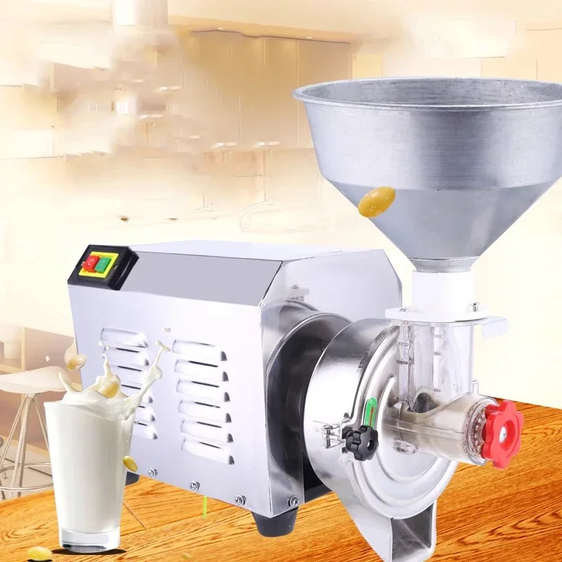 

2200W Food Grade Stainless Steel Peanut Nut Almond Butter Grinder Sesame Soy Rice Paste Maker Commercial Pulping Machine 60kg/h
