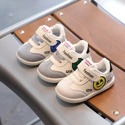 2023 Lente En Herfst Baby Board Schoenen Jongen Kleine Witte Schoenen Baby Meisje Zachte Zool Anti-Slip Wandelschoenen