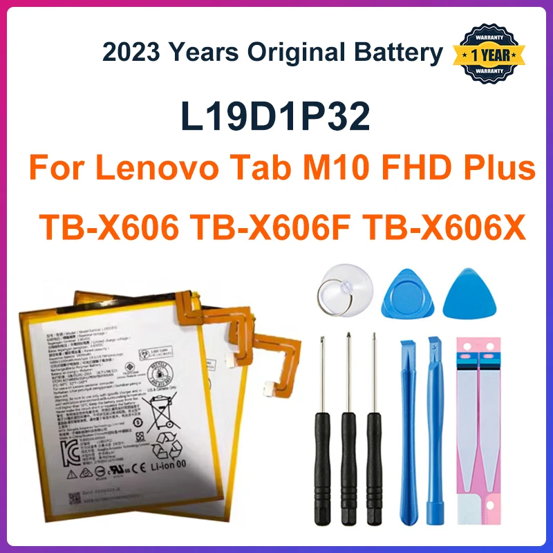 Batería original de alta calidad para Lenovo Tab M10 FHD Plus, 5100mAh, L19D1P32, TB-X606, TB-X606F, TB-X606X