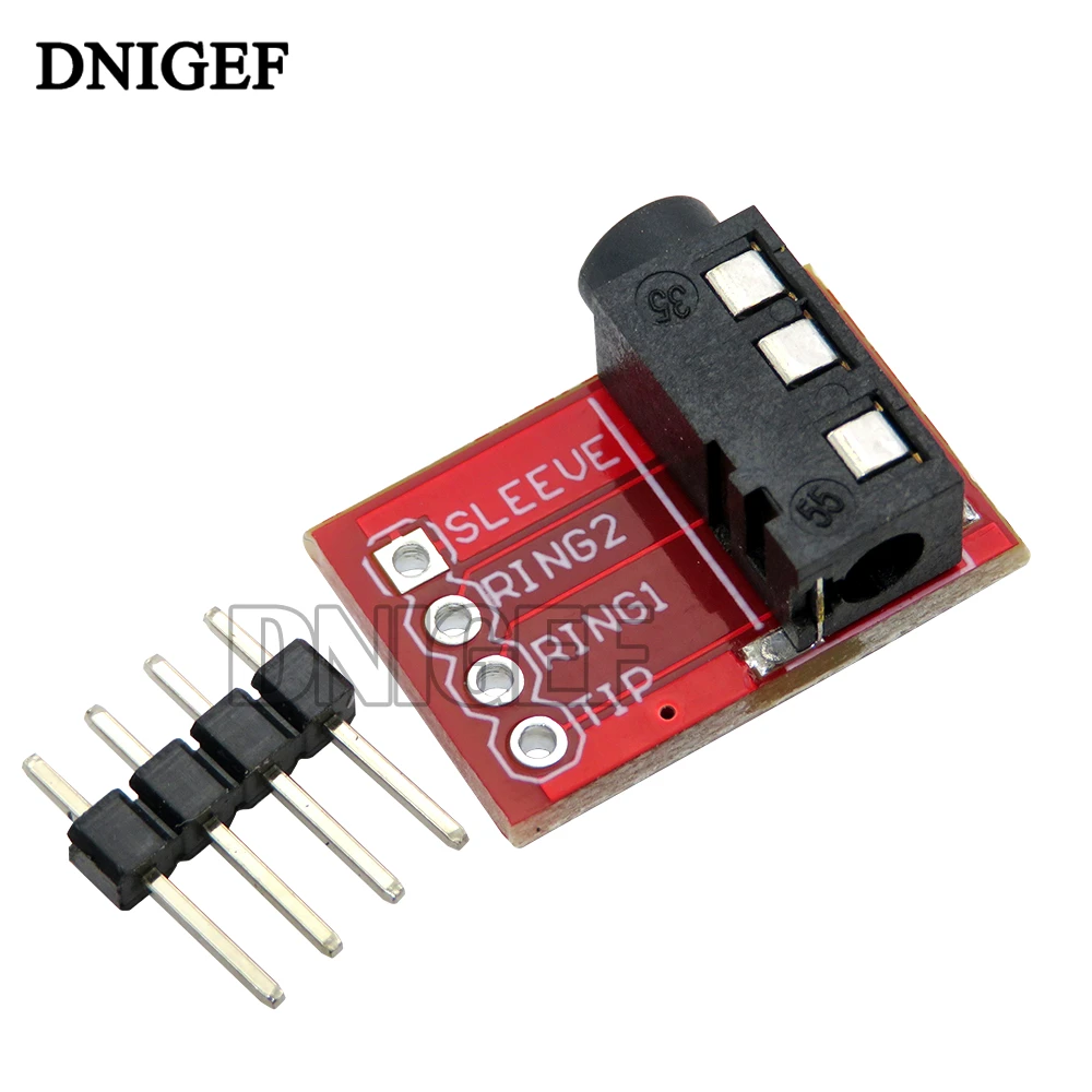Dnigef 3.5Mm Plug Jack Stereo Plastic + Metalen Trrs Headset Audio Socket Breakout Board Uitbreiding Connector Module 3.5Mm jack