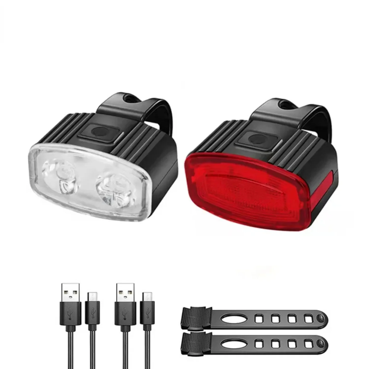 

Cycling Bicycle Lights Bike Front Rear Light Taillight Headlight USB Rechargeable MTB Safety Warning Tail Light Bike Accessories
