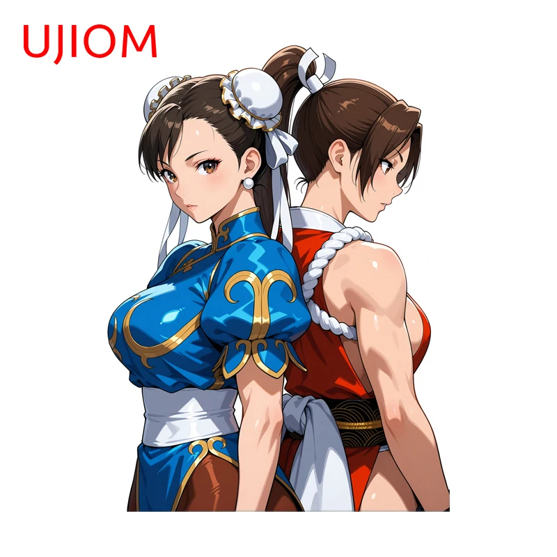 UJIOM Chunli Mai Shiranui Fighter Wall Sticker Creative Living Room Furniture Decal Waterproof Kitchen Cupboard Decoration DIY