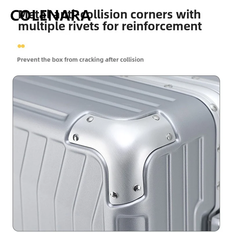 COLENARA ABS + PC Suitcase Aluminum Frame Boarding Box Men's 20